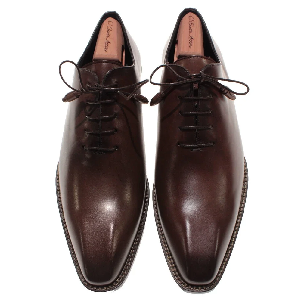 Mezlan NWB Enterprise Lace Up Oxford Dress Shoes Size 11.5 US in Brown Leather
